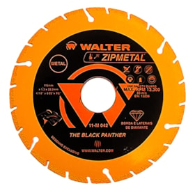 Disco de Corte Diamantado 115mm para Metais 11M042 ZIP METAIS WALTER ABRASIVOS