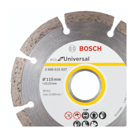 Disco de Corte Diamantado 115x22.2mm 8mm 2608615027 BOSCH