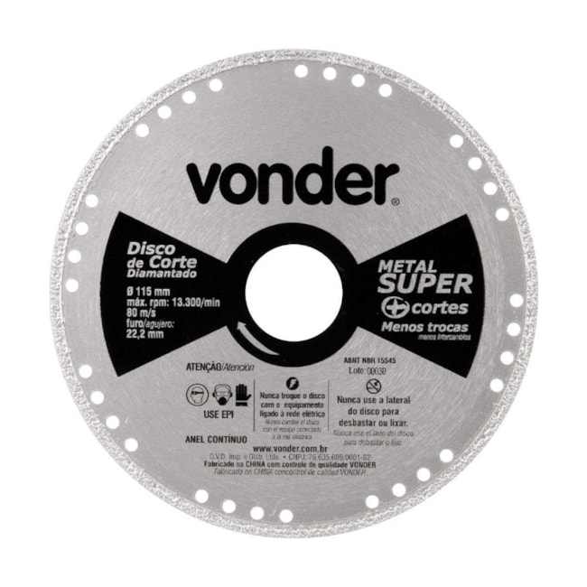 Disco de Corte Diamantado 115x22.5mm 1240000115 VONDER-267ee26b-f813-4a42-ba68-b7c1aaec637e
