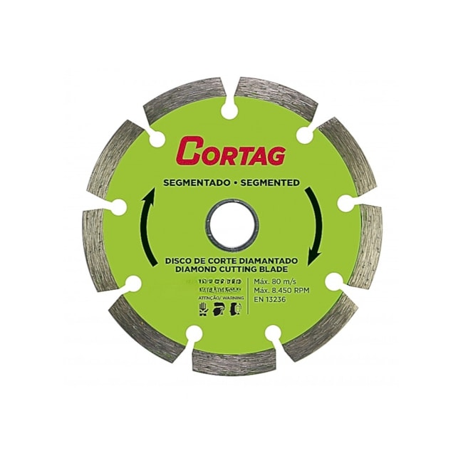 Disco de Corte Diamantado 180mm x 25,4mm 22,2mm Segmentado 61618 CORTAG-0cedc7b6-c287-41e9-81ac-9391e716d9ea