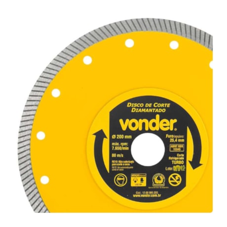 Disco de Corte Diamantado 200x25.4mm 7mm 1268900200 VONDER-d73fee97-1601-440e-9e14-5b0e831e2bee