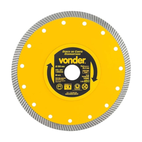 Disco de Corte Diamantado 200x25.4mm 7mm 1268900200 VONDER-6bf33dd0-5218-40e7-aee4-3c516c41962c