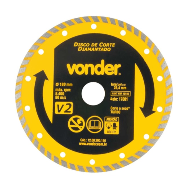 Disco de Corte Diamantado 230x22.2mm 7mm 1268230000 VONDER-8fb94862-9cee-462d-bfd3-1799df888732