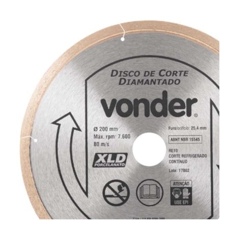Disco de Corte Diamantado 250x25.4mm 7mm 1268800250 VONDER-dc025937-dde9-4599-a15b-0fe20efd158b
