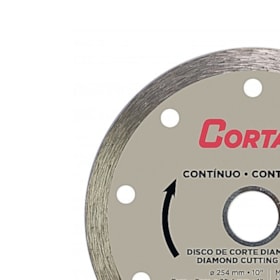 Disco de Corte Diamantado 254mm x 25,4mm Contínuo 61613 CORTAG