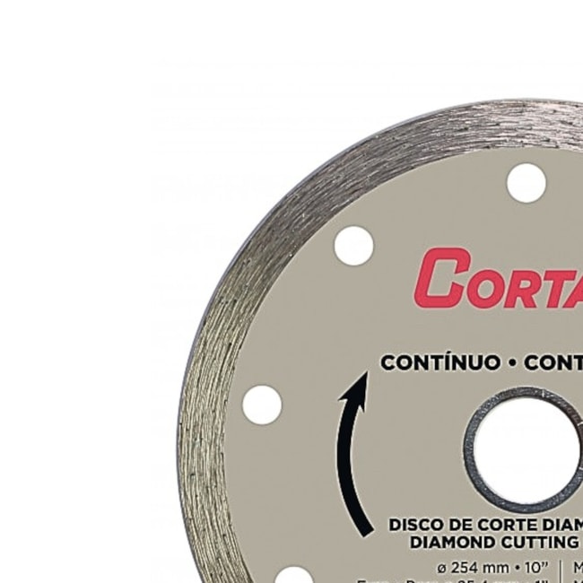 Disco de Corte Diamantado 254mm x 25,4mm Contínuo 61613 CORTAG-ec4c855b-1361-4a6d-9c56-aaee16e8e970