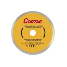 Disco de Corte Diamantado 254mm X 25,4mm Contínuo 62144 CORTAG