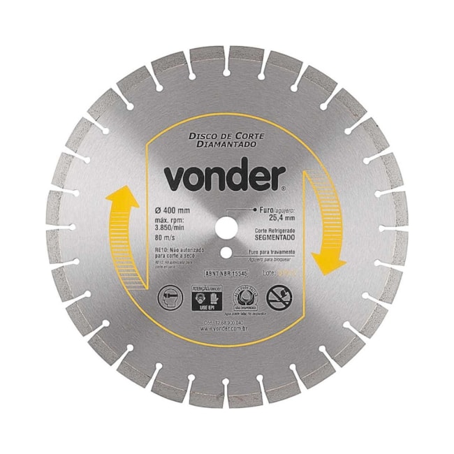 Disco de Corte Diamantado 400,0mm Segmentado 1268900040 VONDER-b4e1b89b-2556-41c7-a7ad-21881dcebd08