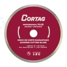Disco de Corte Diamantado para Porcelanato 200mm 60570 CORTAG