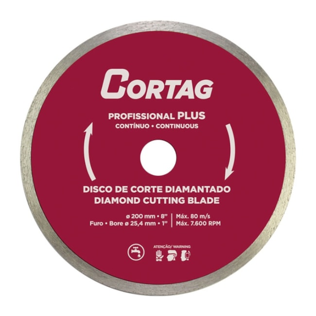 Disco de Corte Diamantado para Porcelanato 200mm 60570 CORTAG-fed60d78-994b-446f-ae6c-18a13d3c92a5