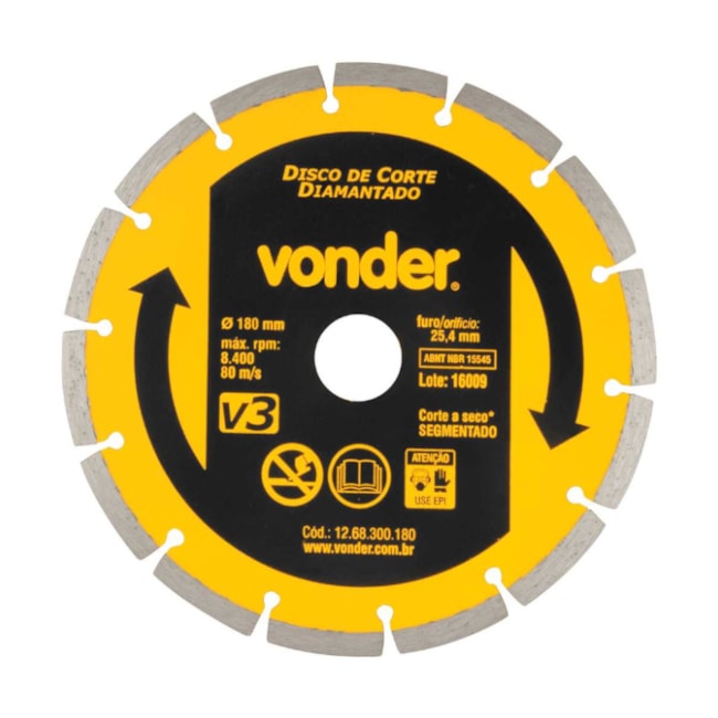 Disco de Corte Diamatando 180x25.4mm 7mm 1268200180 VONDER-be17dce0-8e4d-492d-aa8c-4c2652906c00
