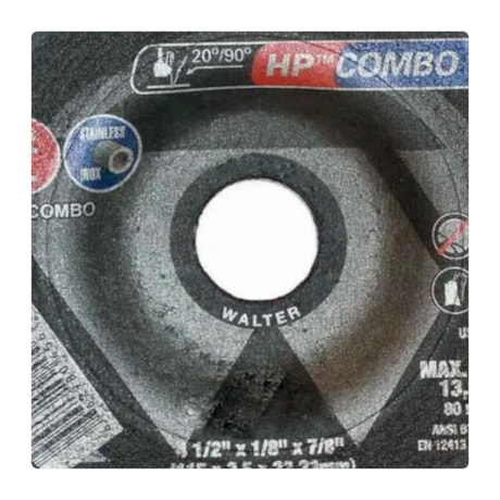 Disco de Corte e Desbaste Inox COMBO 08B462 WALTER ABRASIVOS-16a8141f-6458-4472-a33c-414937b96e43