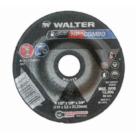 Disco de Corte e Desbaste Inox COMBO 08B462 WALTER ABRASIVOS-6c913d4f-9d54-4e3e-89ce-2bbd570f364d