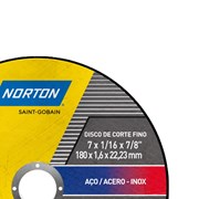 Disco de Corte Fino 7" X 1.6mm X 7/8" Inox STANDARD NORTON