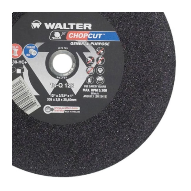 Disco de Corte Inox 12'' 3/32'' 10Q123 WALTER ABRASIVOS-524900ff-3c96-4c04-aec5-b09797143e0c