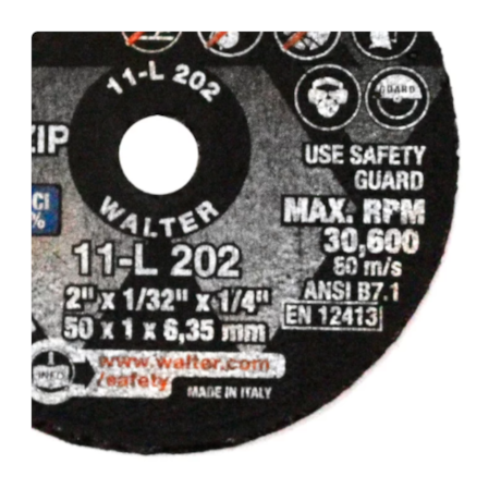 Disco de Corte Inox 2'' 1/32'' 1/4'' ZIPCUT WALTER ABRASIVOS-cc7aa23f-8b01-425b-9445-38709ad6c8cf