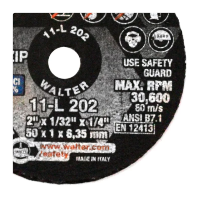 Disco de Corte Inox 2'' 1/32'' 1/4'' ZIPCUT WALTER ABRASIVOS-8b9b58ac-00b6-4c69-83b2-69b928e35a60