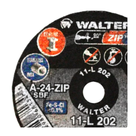 Disco de Corte Inox 2'' 1/32'' 1/4'' ZIPCUT WALTER ABRASIVOS-bc01260a-7fbe-432f-b1bd-22ee6fea7cfb