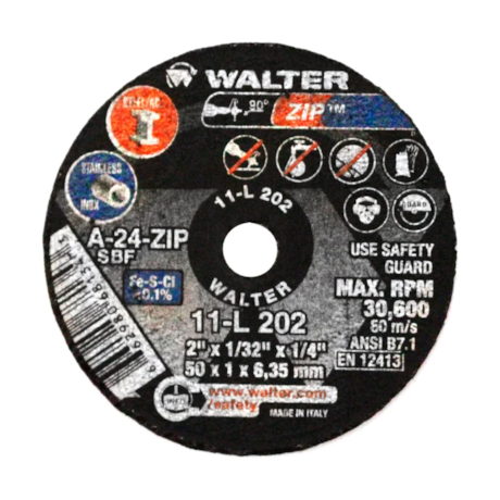 Disco de Corte Inox 2'' 1/32'' 1/4'' ZIPCUT WALTER ABRASIVOS-e7003764-9be6-4c43-89e0-c94bb8ab8e1a