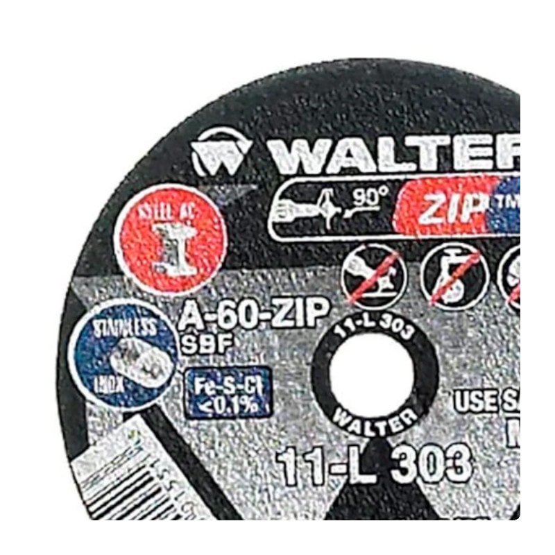 Disco de Corte Inox 3'' 0.8mm ZIPCUT 11L303 WALTER ABRASIVOS ...