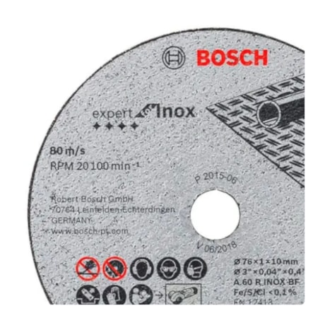 Disco de Corte Inox 3'' 1.0mm 25/64'' Expert 2608601520 BOSCH -f669d4c7-d2b4-469f-90f4-8a625471ef82