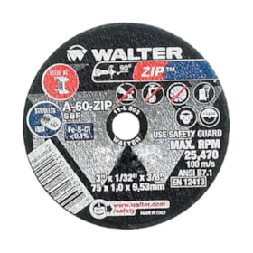 Disco de Corte Inox 3'' 1.6mm ZIPCUT 11L313 WALTER ABRASIVOS