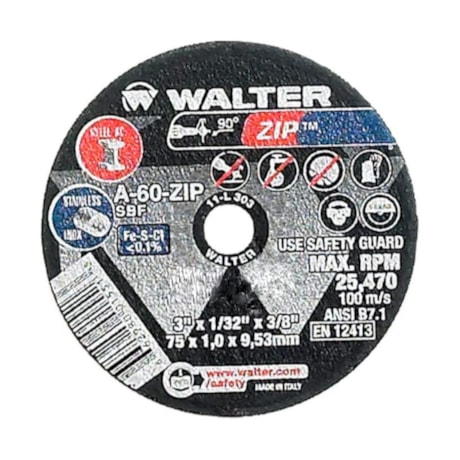 Disco de Corte Inox 3'' 1.6mm ZIPCUT 11L313 WALTER ABRASIVOS-fc0821a4-e812-4292-b5c9-408614157670