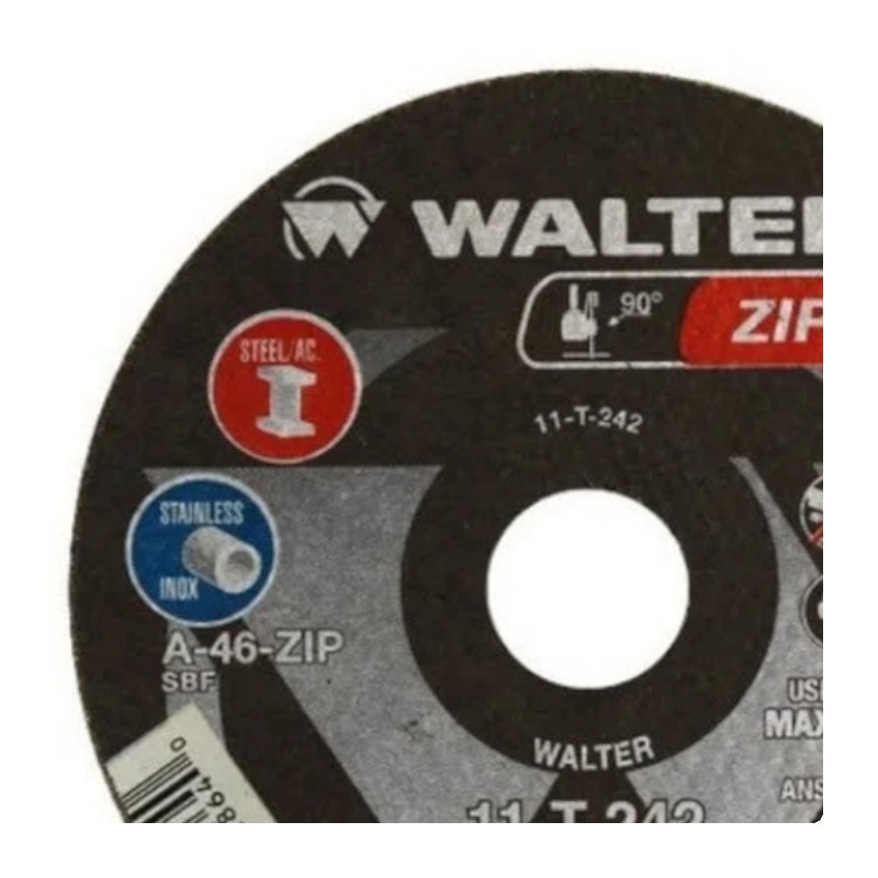Disco de Corte Inox 4.1/2'' 11T242 WALTER ABRASIVOS | Anhanguera ...