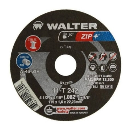 Disco de Corte Inox 4.1/2'' 11T242 WALTER ABRASIVOS