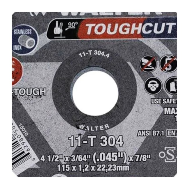 Disco de Corte Inox 4.1/2'' 11T304 WALTER ABRASIVOS-4c7fbb5c-d9e5-4b58-888b-44c5a4fc73f7