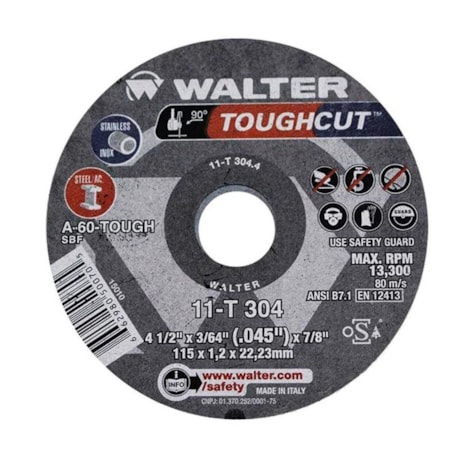 Disco de Corte Inox 4.1/2'' 11T304 WALTER ABRASIVOS-69ff37a3-280e-4680-b907-0cb3e4c71002
