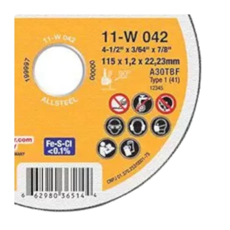 Disco de Corte Inox 4.1/2