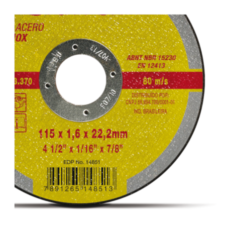 Disco de Corte Inox 4.1/2