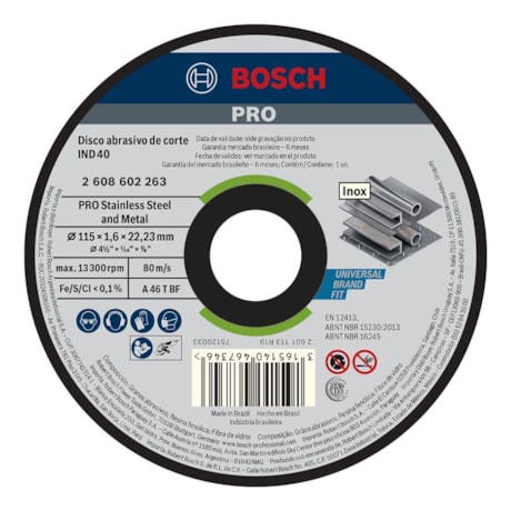 Disco de Corte Inox 4.1/2