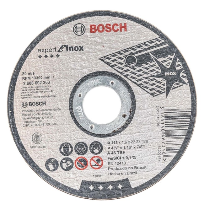 Disco de Corte Inox 4.1/2