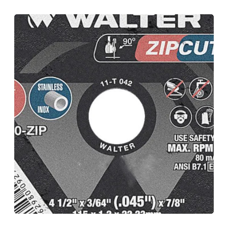 Walter Ratti Inox Disco de Corte Inox 4.1/2