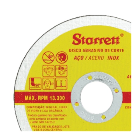 Disco de Corte Inox 7'' 1/8'' DAC180-34X STARRETT-f6e657a4-6df7-47b3-b421-6f80aa1735ce
