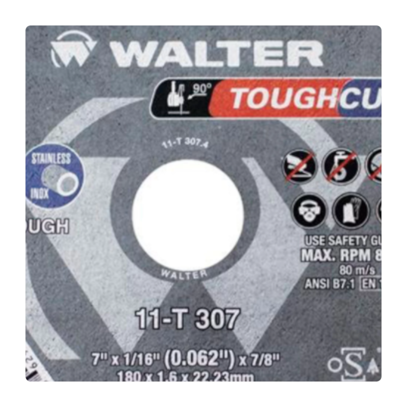 Walter Ratti Inox Disco de Corte Inox 7'' x 1/16'' x 7/8'' TOUGHCUT WALTER ABRASIVOS ...