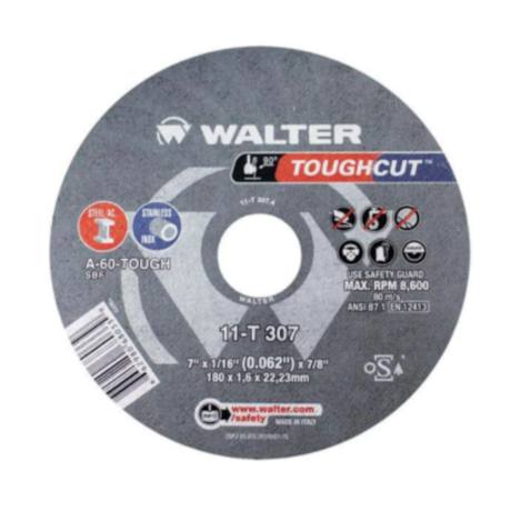 Disco de Corte Inox 7'' x 1/16'' x 7/8'' TOUGHCUT WALTER ABRASIVOS