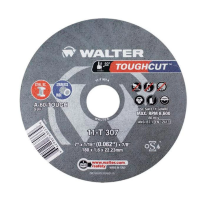 Disco de Corte Inox 7'' x 1/16'' x 7/8'' TOUGHCUT WALTER ABRASIVOS-01234fb2-6abf-4339-b3d7-68b55cfdfaa6