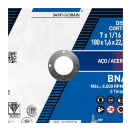 Disco de Corte Inox 7'' X 1.6mm 7/8'' BNA12 UPGRADE NORTON-0bba5eea-7dfa-49fc-b378-a3b7d88fbdeb