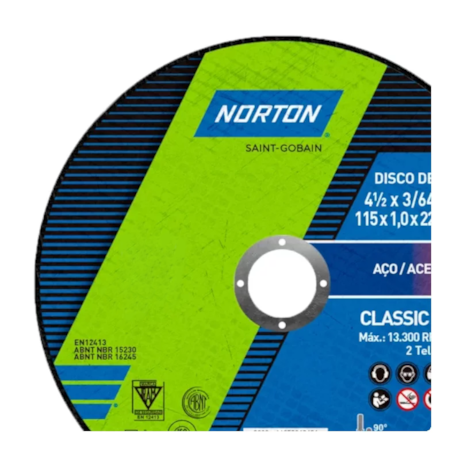 Disco de Corte Inox Classic 4.1/2'' 1.0mm AR 102 NORTON-dfb653b8-541a-40fd-97bb-90b1b9ef9e1d