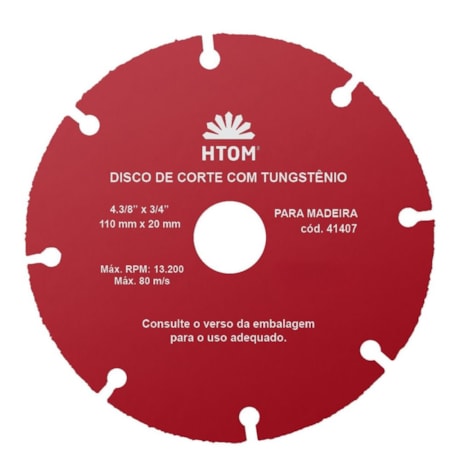 Disco de Corte Madeira 110mmx20mm 41407 HTOM-55142cd5-7da3-4f34-8856-2e93a6c72fee