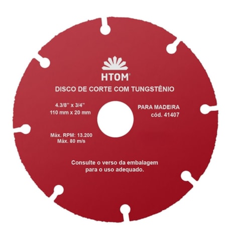 Disco de Corte Madeira 110mmx20mm 41407 HTOM-b66eb8ab-2150-4846-85b5-5c9238bbd52b
