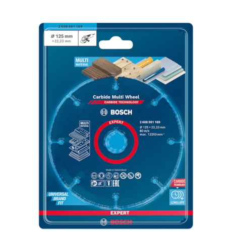 Disco de Corte Madeira 125mm x 22,23mm para Esmerilhadeira 2608901189 EXPERT BOSCH