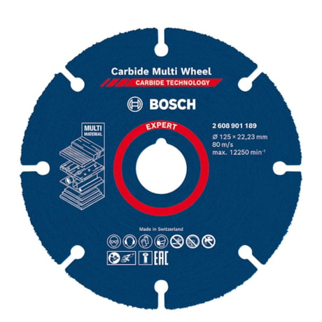 Disco de Corte Madeira 125mm x 22,23mm para Esmerilhadeira 2608901189 EXPERT BOSCH