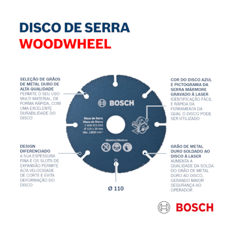 Disco de Corte Madeira para Serra Mármore 110x20mm 2608623003 Bosch-e5ea5705-687c-451a-9816-7edad1755b3c