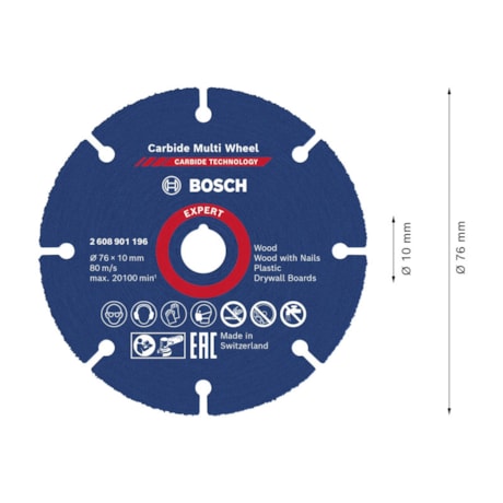 Disco de Corte Multimaterial 3'' 1.0mm 25/64'' 2608901196 EXPERT BOSCH-e32a201c-53e2-42b0-8374-9c3abb072654