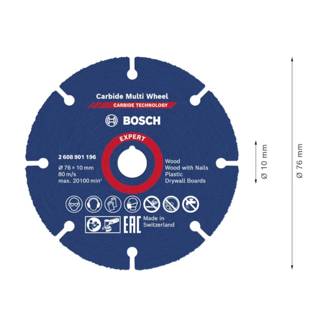 Disco de Corte Multimaterial 3'' 1.0mm 25/64'' 2608901196 EXPERT BOSCH-2e25532b-acf3-49f0-8d1b-a5ecd2af42d9