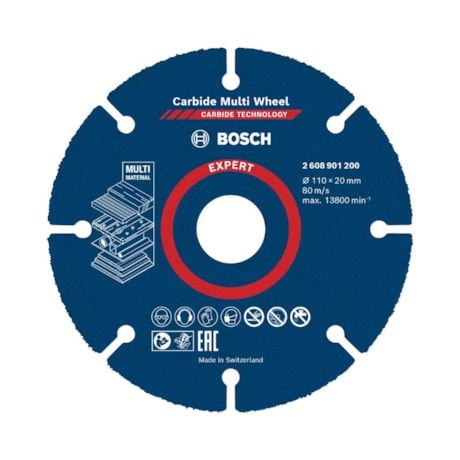 Disco de Corte Multimaterial 4.1/2'' 1.0mm 25/32'' 2608901200 EXPERT BOSCH-79171016-4745-4d02-bb38-325a9fdc5cfe